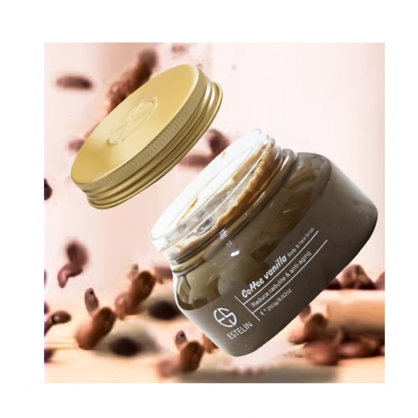 Estelin Coffee Vanilla Body and Face Scrub