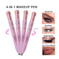 4in1 Makeup Pen Eyeliner Lip Liner Eyebrow Pencil Highlighter
